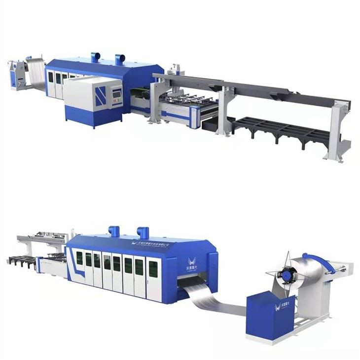 Auto Fed Roll Coil Fed Fiber Laser Cutting Machine For Metal Sheet